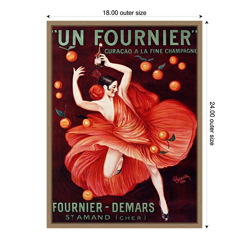 Un Fournier, 1921 by Leonetto Cappiello (18 x 24 in.), Framed Canvas Wall Art Print
