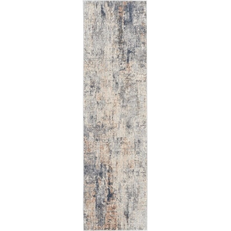 Rustic Textures Distressed Contemporary Abstract Area Rug