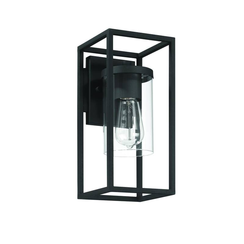 Acroma 1-Light Steel & Glass Dimmable Outdoor Wall Sconce with UL certified