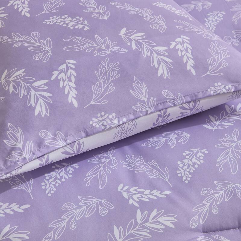 Empyrean 3PC Reversible Botanical Printed Comforter Bedding Set