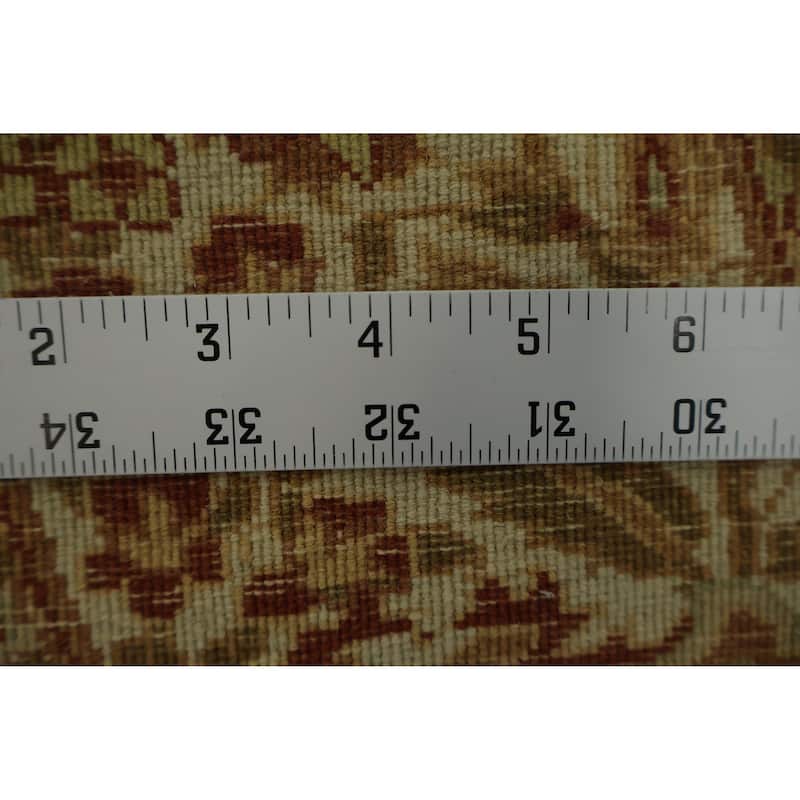 Hand Knotted Oriental 100% Wool Carpet Traditional Floral Oranges & Rust Ziegler Area Rug - 6' 0'' X 6' 1''