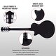 preview thumbnail 6 of 4, LyxPro 39 Inch SB Series Electric Guitar for Beginner