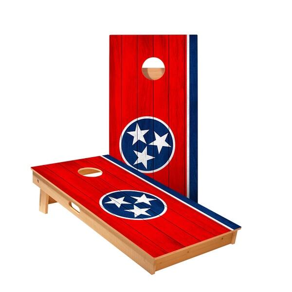 slide 2 of 5, Tennessee Flag Cornhole Boards NO Bags - Add Board Lights
