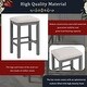 preview thumbnail 13 of 20, Home Kitchen Dining Bar Table Set with 3 Padded Stools Multi-Functional Solid Wood Breakfast Nook with USB Ports & Power Strip