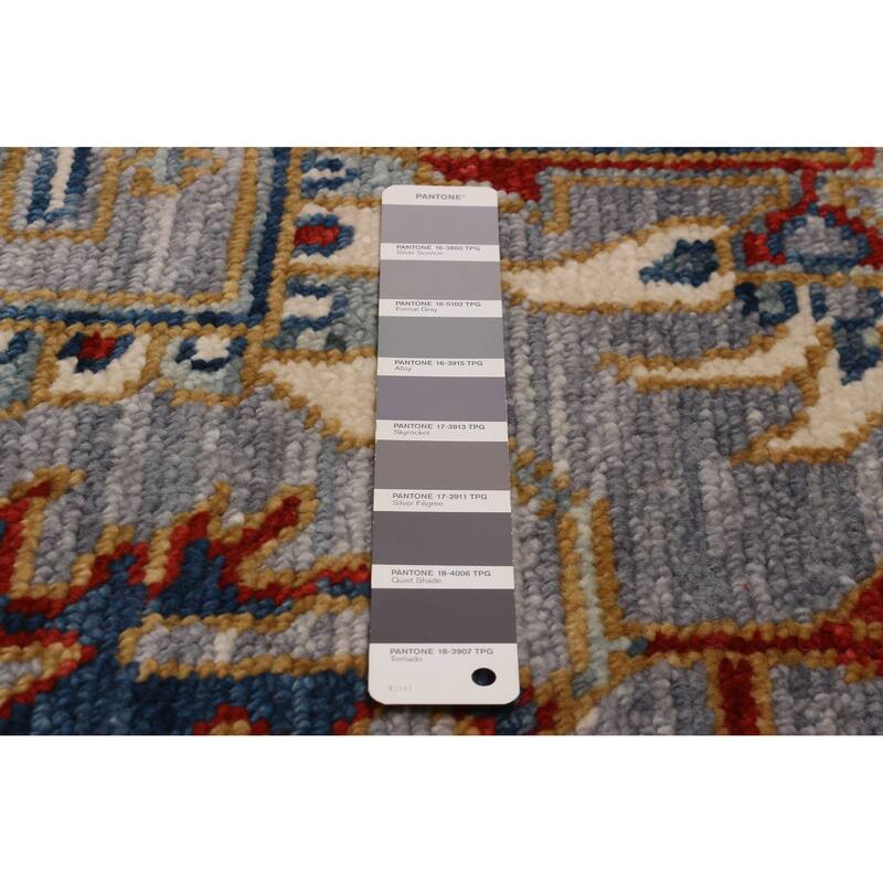 ECARPETGALLERY Hand-knotted Modern Oushak Grey Wool Rug - 6' 1" x 8' 11"