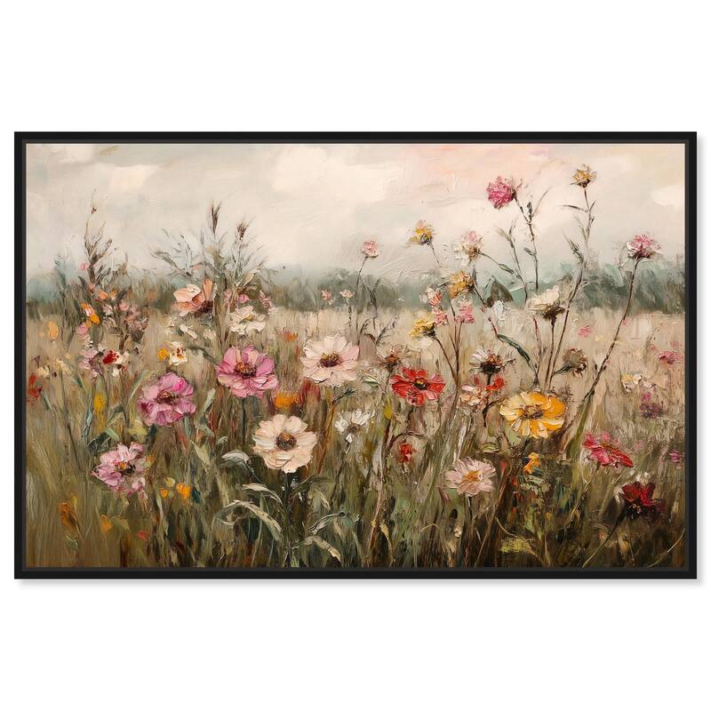 Vintage Blooms I Canvas by Art Remedy - Black - 30" x 20"