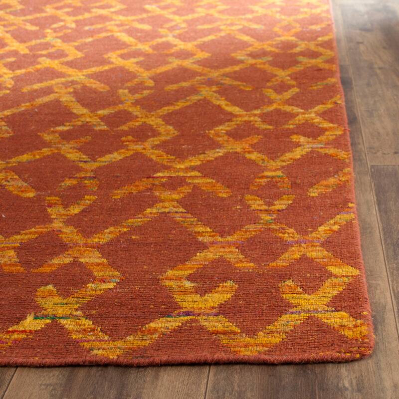 SAFAVIEH Handmade Straw Patch Danyell Modern Wool Rug