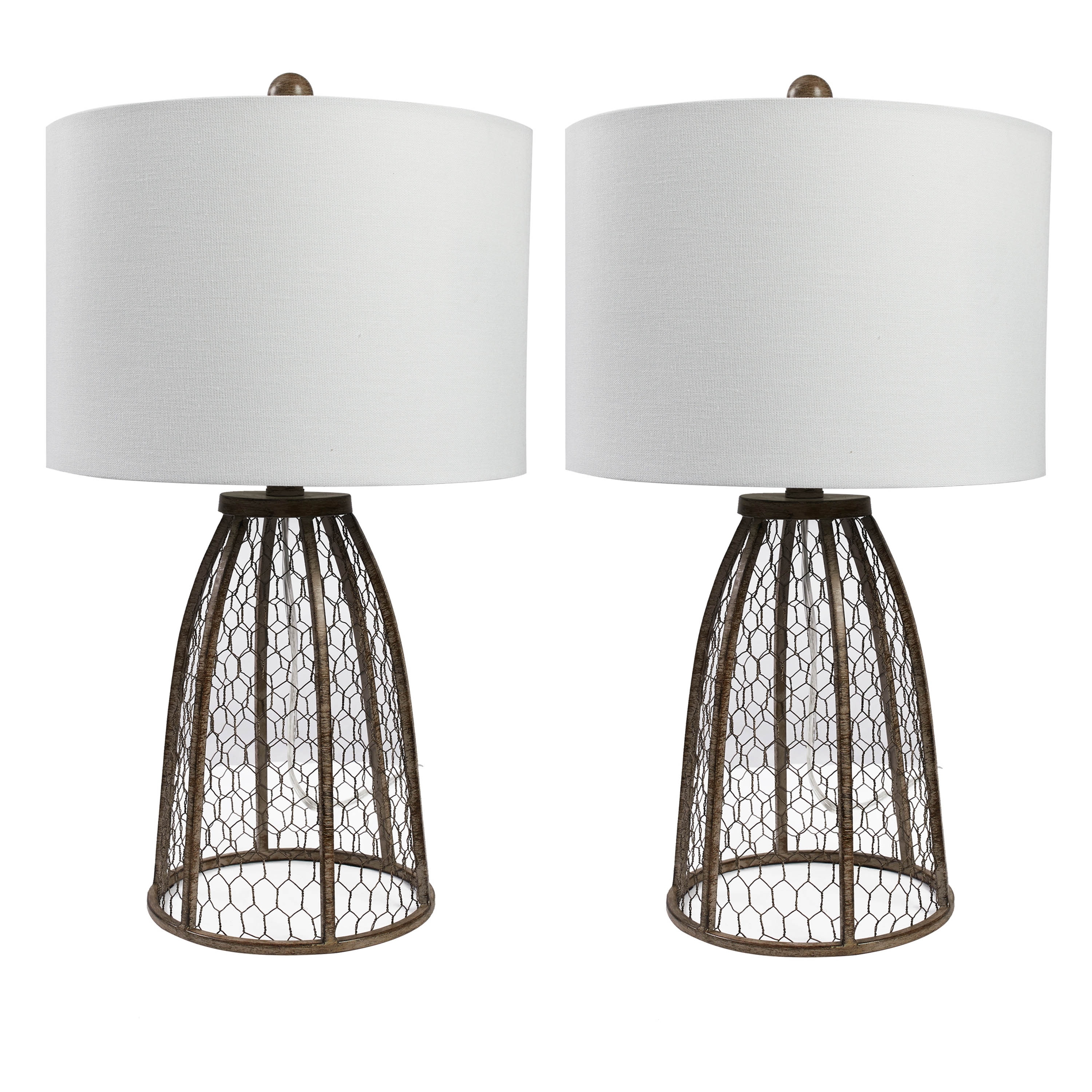chicken wire table lamp