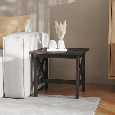 Solid Wood Traditional Farmhouse End Table