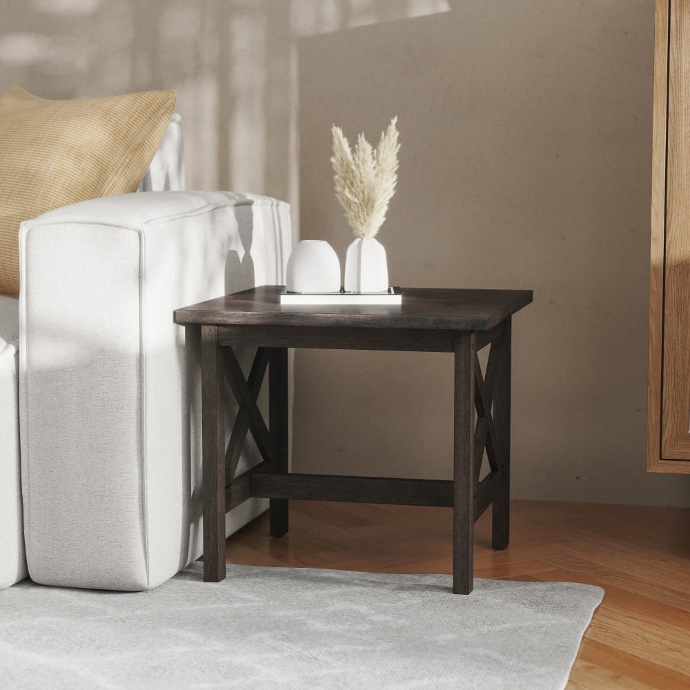 Solid Wood Traditional Farmhouse End Table