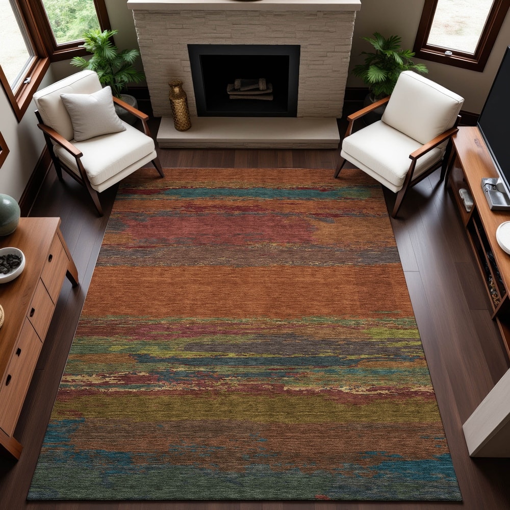 Premium Washable Super Soft Abstract Ombre Mayfield Rug