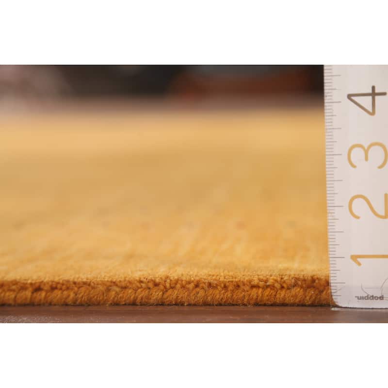 Orange Rust Gabbeh Oriental Area Rug Handmade Wool Carpet - 6'8"x 9'9"