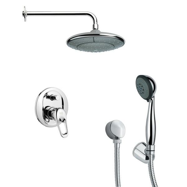 Nameeks SFH6030 Remer 2.5 GPM Round Single Function Rain Shower Head with Hand Shower - Chrome
