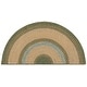 preview thumbnail 13 of 73, SAFAVIEH Handmade Braided Jemima Country Rug 2' x 4' Half-Moon - Brown/Dark Green