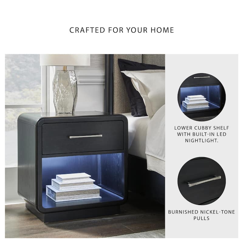 Signature Design by Ashley Rowanbeck Black Nightstand