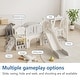 preview thumbnail 2 of 16, 11 in 1 Toddler Slide for Age 1-4 with Basketball Hoop, aisle, swing - 116.54" x 64.96" x 44.09"