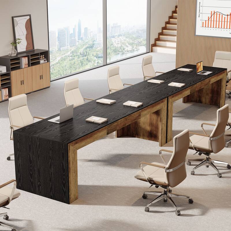 78.7" Conference Table, Wood Office Meeting Table, Boardroom Seminar Business