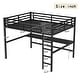 preview thumbnail 3 of 6, Metal Queen Size Loft Bed with Power Outlet and LED Lighted