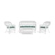 preview thumbnail 19 of 39, Portside Coastal White Outdoor Wicker Seating Set (4-Piece)