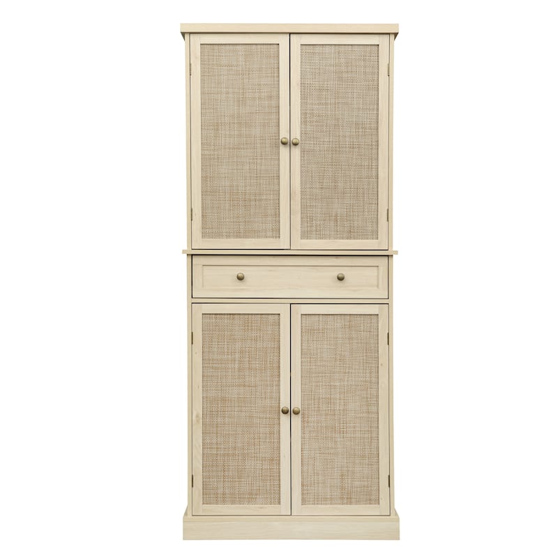 4 Door Cabinet with 1 Drawer,with 4 Adjustable Inner Shelves