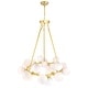 preview thumbnail 3 of 5, Arya 25 Light Chandelier With Satin Gold Finish - Satin Gold