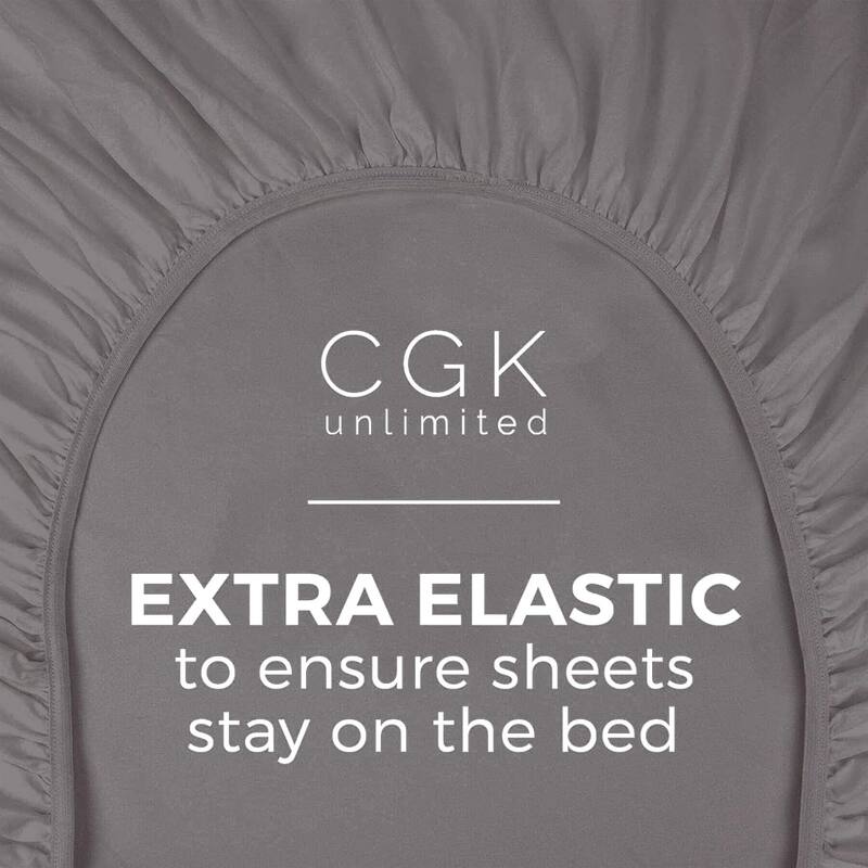 CGK Linens Microfiber 8" - 16" Deep Pocket Soft Fitted Sheet