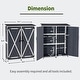 preview thumbnail 14 of 17, MCombo 64 inch Tall Outdoor Storage Cabinet Sheds with Lockable Double Doors, Fir Wood