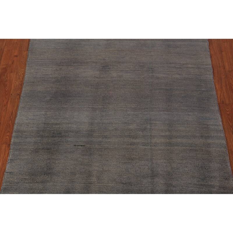 Modern Gabbeh Oriental Foyer Rug Hand-Knotted Wool Carpet - 3'4" x 5'0"