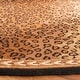 preview thumbnail 41 of 70, SAFAVIEH Handmade Chelsea Cayla Leopard French Country Wool Rug 4'6" x 6'6" Oval - Black/Brown