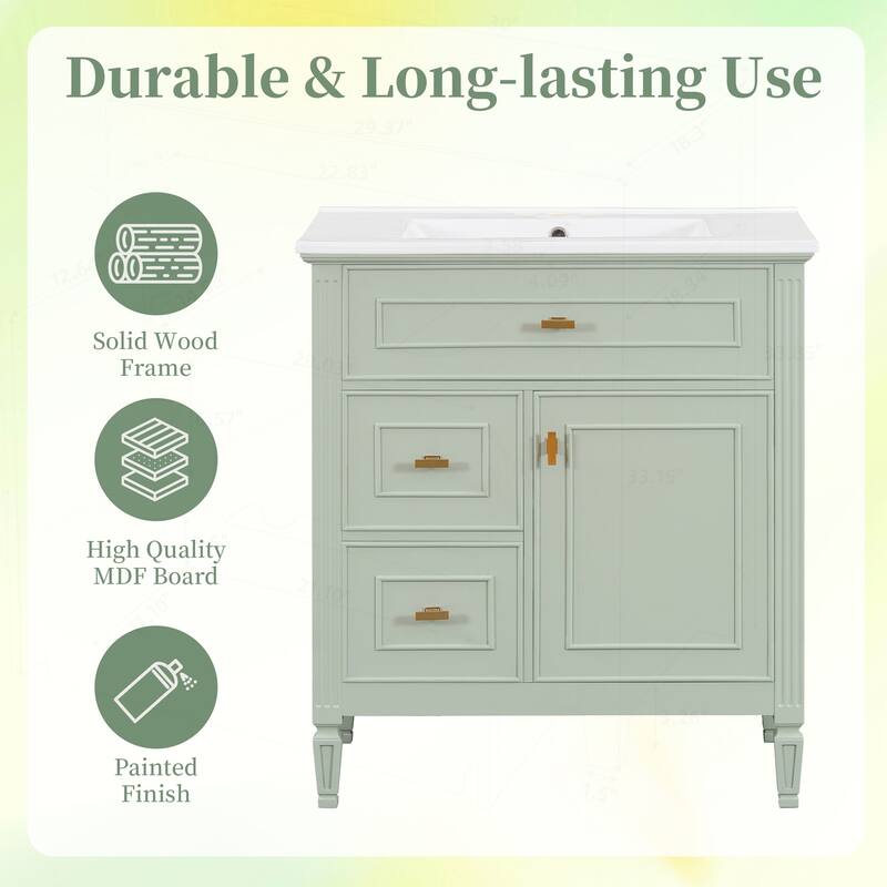 Modern Bathroom Vanity with Multiple Storage Options
