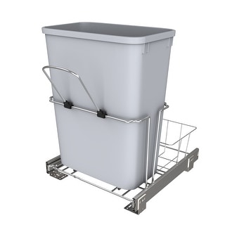Rev-A-Shelf 32 Quart Universal Waste Container with Rear Basket RUKD ...