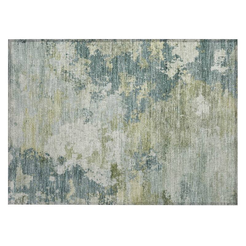Machine Washable Indoor/ Outdoor Modern Contemporary Chantille Rug