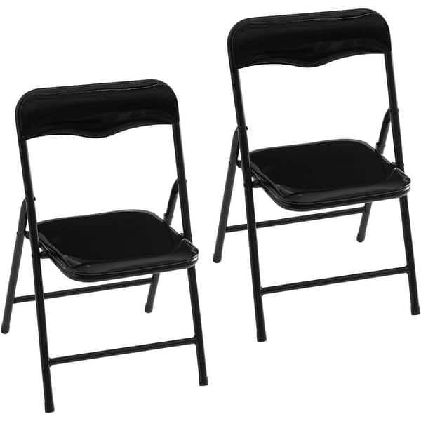 slide 2 of 24, Heritage Kids Padded Folding Chair Set of 2 Black