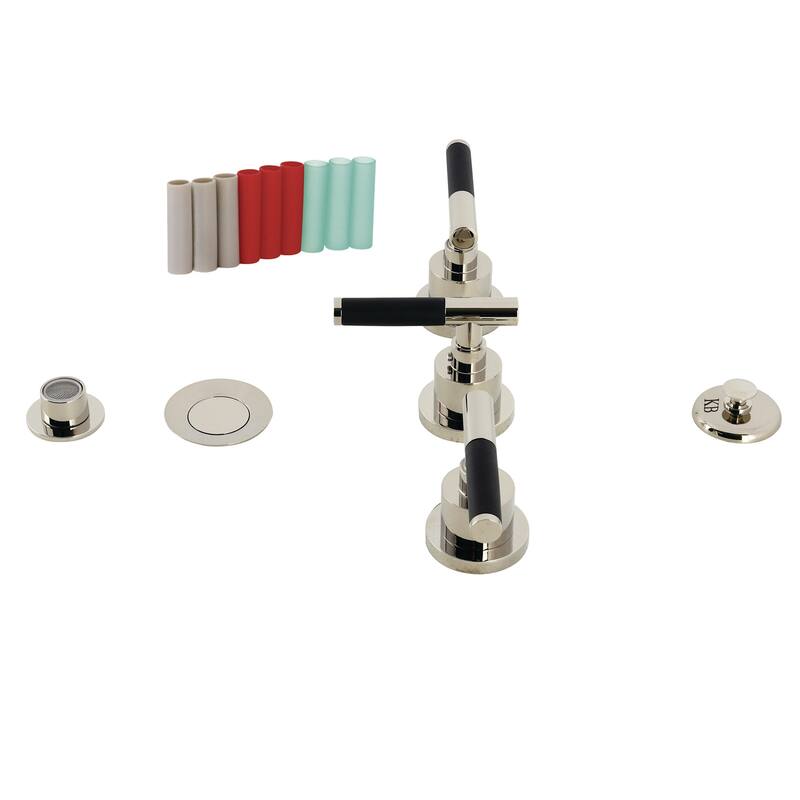 Kingston Brass KB632.CKL Kaiser 1.5 GPM Widespread Bidet Faucet with 3 - Polished Nickel