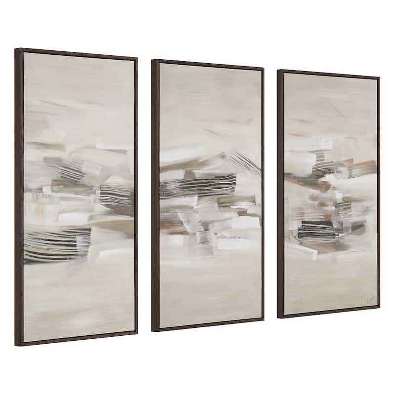 Renwil Lux 40" H x 20" W Canvas Art, (3 Piece Set)