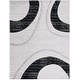 preview thumbnail 6 of 11, SAFAVIEH Skyler Sniazhana Mid-Century Modern Abstract Rug 8' x 10' - Ivory Grey/Black - Rectangle
