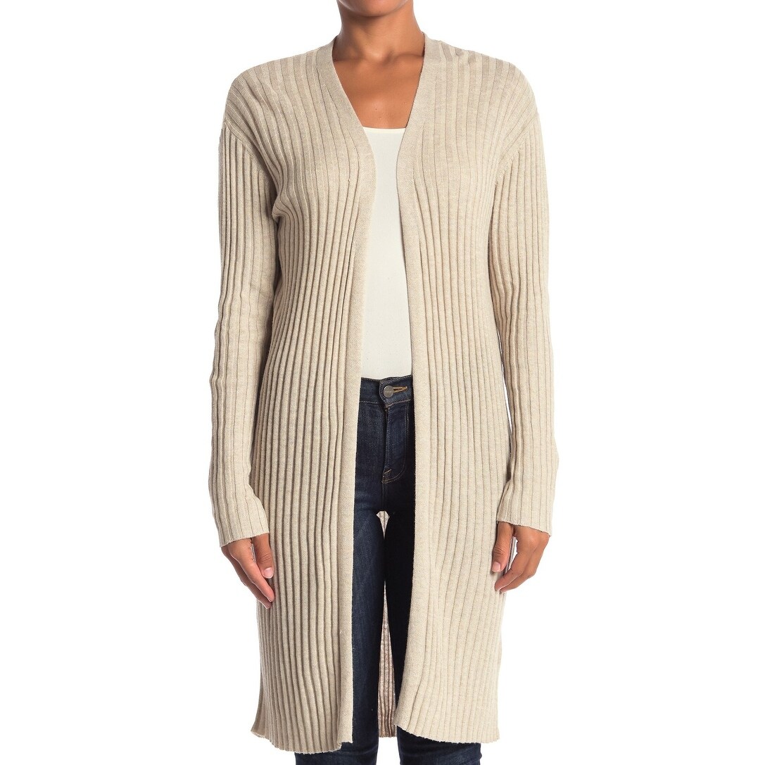 Abound Oatmeal Beige Women's Size XL Cardigan Ribbed Longline Sweater Abound Oatmeal Beige Women's Size XL Cardigan Ribbed Longline Sweater
