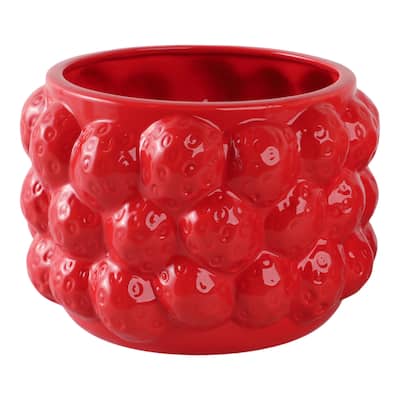 Textured Stoneware Ceramic Planter with Sculpted Bulbous Design