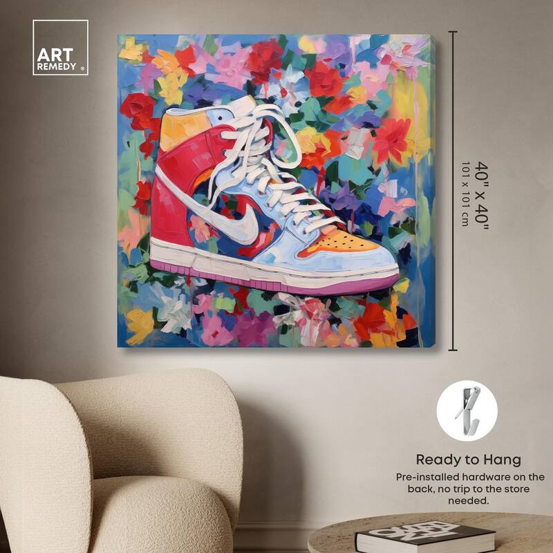 Whimsical Sneaker Canvas by Art Remedy, Gallery Wrapped