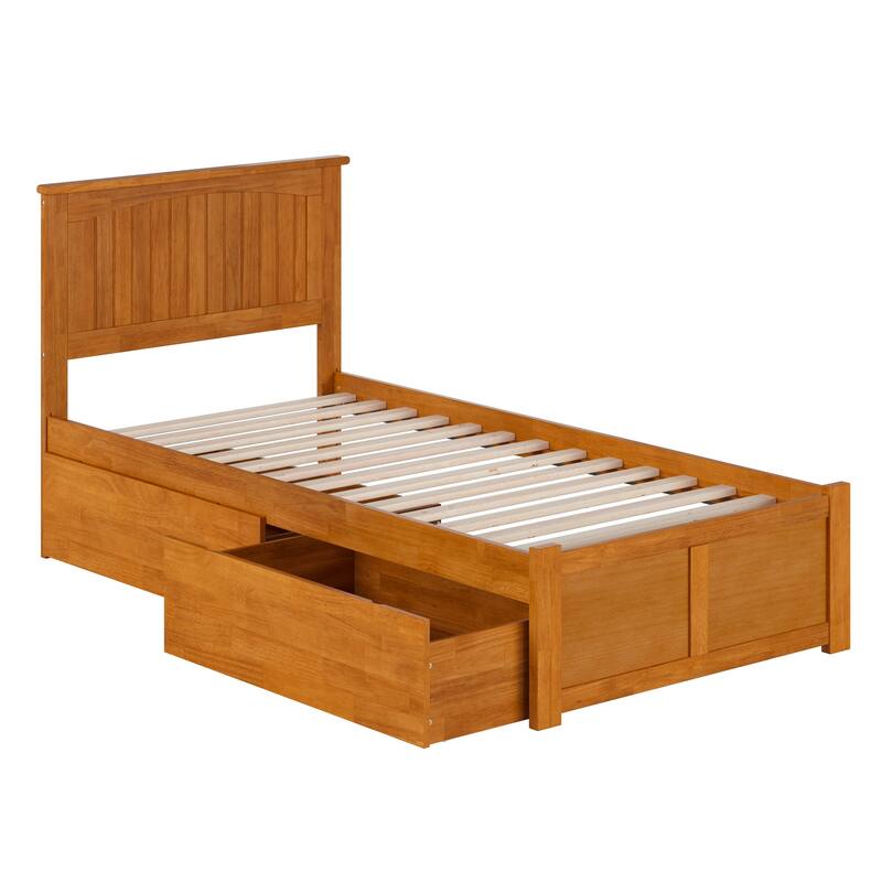Nantucket Platform Bed with Footboard and Storage Drawers