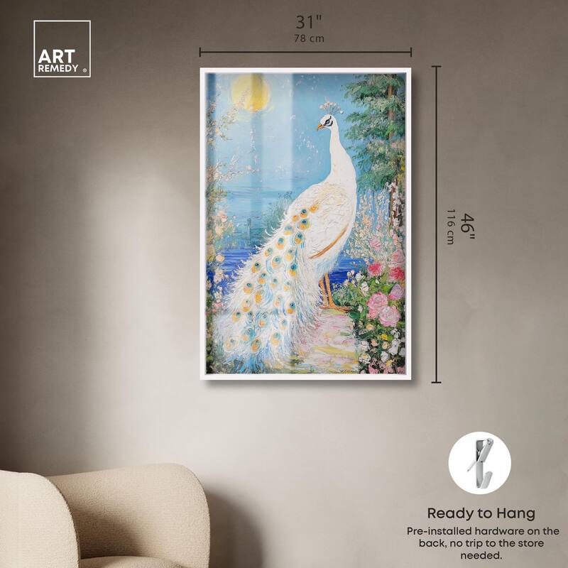 Peacock in Paradise Shadowbox by Art Remedy