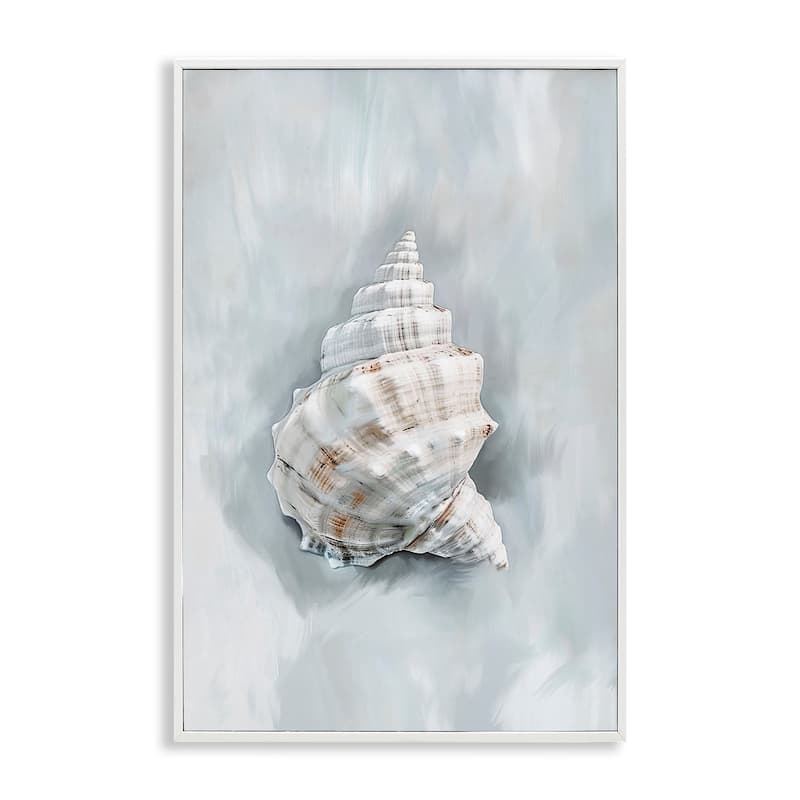 Stupell Conch Seashell Mirage Framed Giclee Art Design By Ramona Murdock - 20 x 30 - White