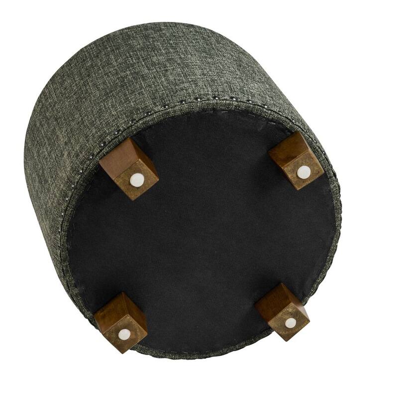 HomePop Storage Ottoman with Nailheads