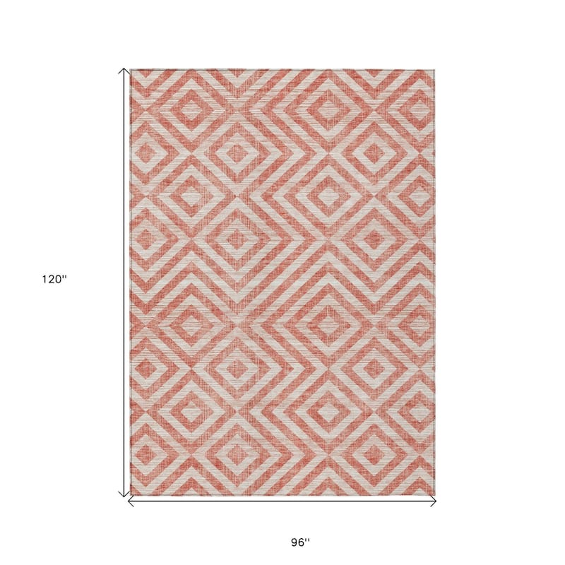 HomeRoots Geometric Transitional Rectangle Outdoor Rug
