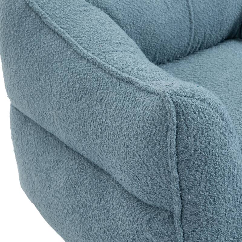 GDFStudio - COOLMORE Boucle Bean Bag Chair with Memory Foam Filling for Ultimate Comfort
