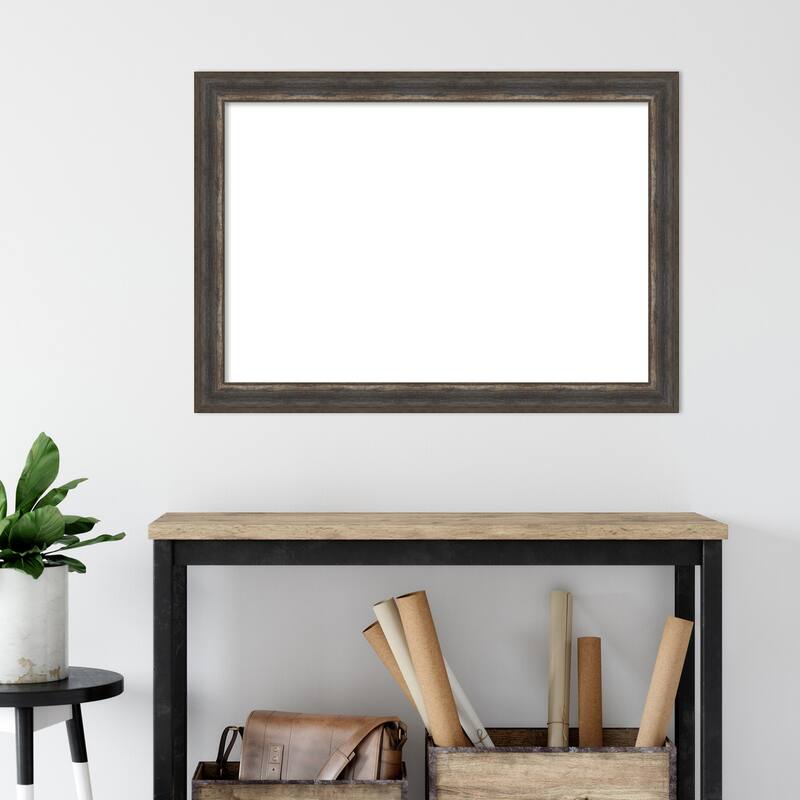 Amanti Art Alta Brown Grey Framed Dry Erase Magnetic Board