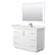 Option White / White Quartz Top / Satin Bronze Hardware