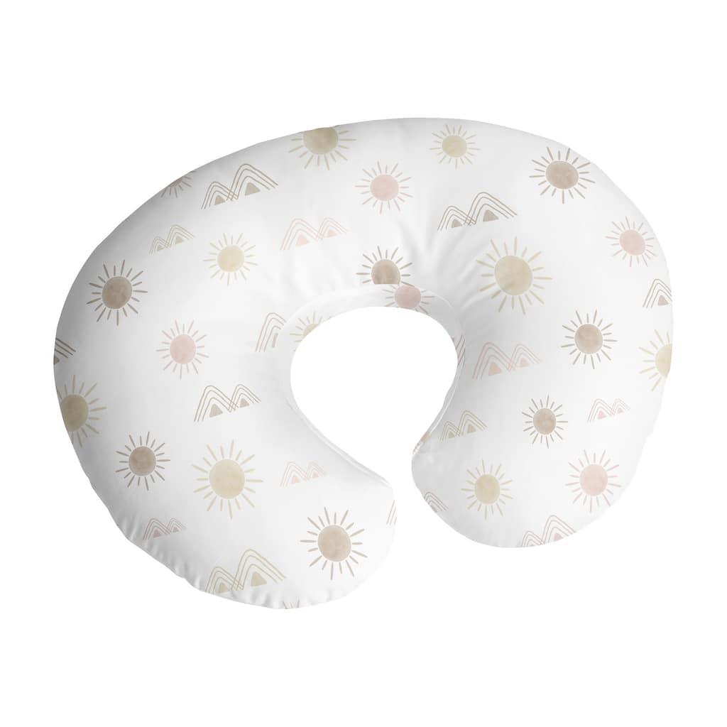 Sweet Jojo Designs Boho Desert Sun Nursing Breastfeeding Pillow Cover Case Pillow Not Included Pink Taupe Bohemian Watercolor