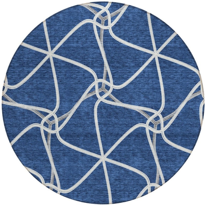 HomeRoots Geometric Contemporary Rectangle Outdoor Rug