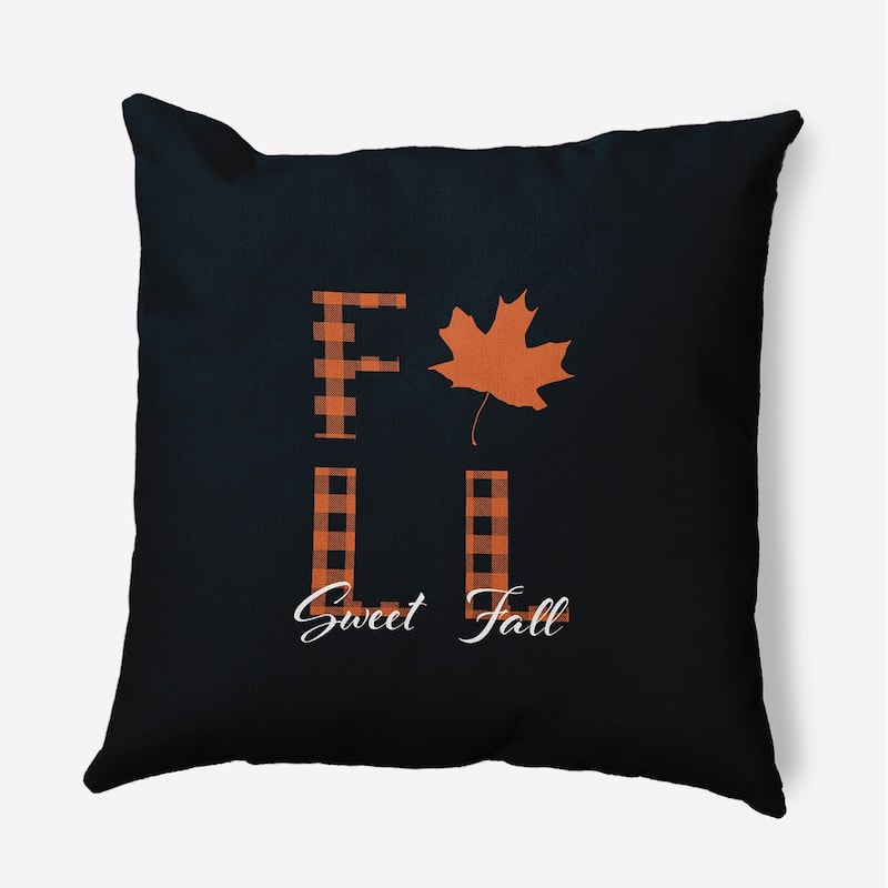 Sweet Fall Accent Pillow - Black - 16" x 16"